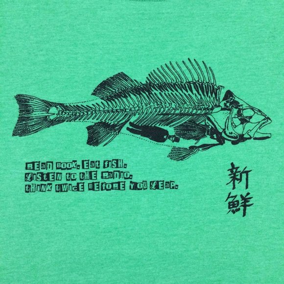 bEDO sHIRTS Fresh Fish Screenprint Graphic T-Shirt - Picture 5 of 7